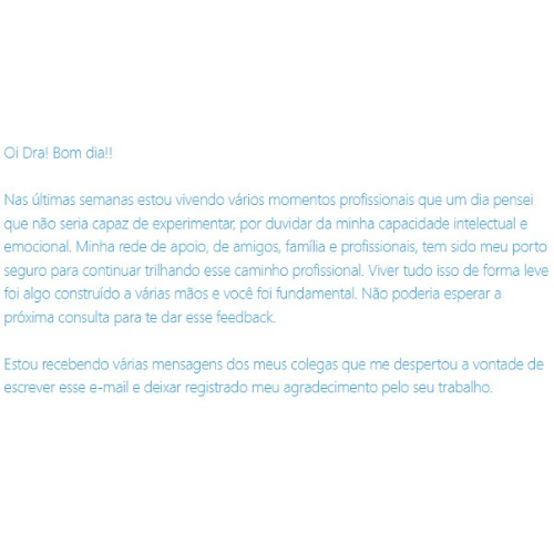 Depoimento Google Dra. Melina Teixeira